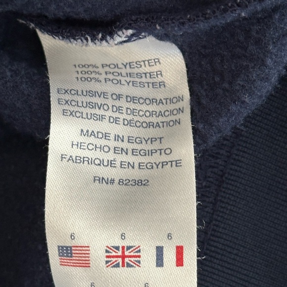 Champion Boys Kids Youth 6 Small Long Sleeve Navy Orange Hoodie Kangaroo Pocket - Picture 9 of 9